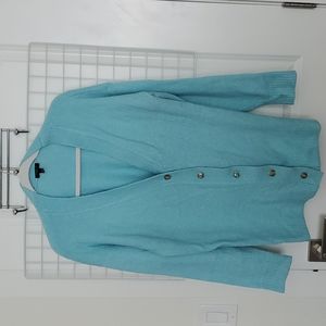 Cozy Aqua blue Talbots cardigan